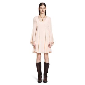 Chlo&eacute; Flared Silk Georgette Mini Dress
