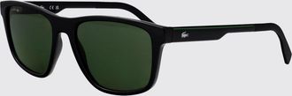 Lacoste Occhiali da sole aviator rettangolari in acetato con monogramma a contrasto