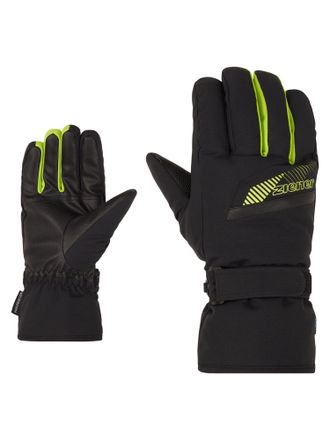 Ziener Skihandschuhe ZIENER GORDANUS-Z AS glove man, Herren, Gr. 10.5, schwarz (schwarz.lime), Obermaterial: 100% Polyester; Innenseite: 100% Polyester; Futt