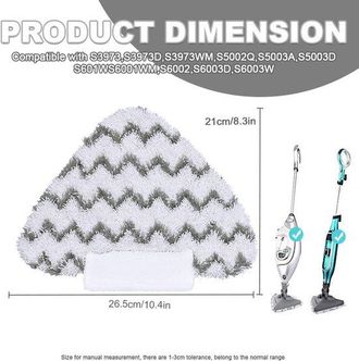 OEM Almohadillas De Repuesto De Microfibra Para Mopa De Vapor Shark S3973d, S3973, S5003d Y S6002 (3 Unidades)