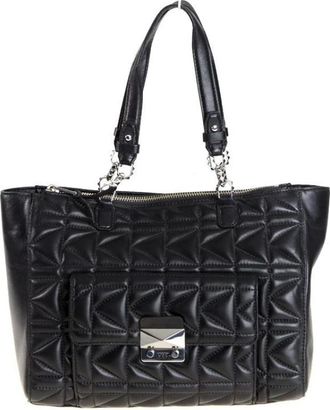 Karl Lagerfeld Shopping Quilted K - Dames - Handtassen - Zwart - ONE Size - Leer - Tassen