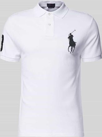 Polo Ralph Lauren Shaped Fit Poloshirt aus reiner Baumwolle in Weiss, Gr&ouml;&szlig;e XXL