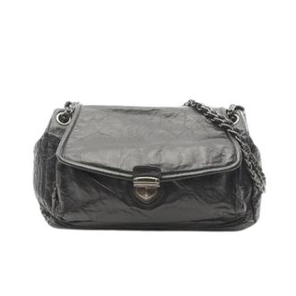 Prada Pre-owned Shoulder Bags, female, Black, Size: ONE SIZE Pre-owned Nappa Antique Leather Shoulder Bag