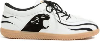 Valentino Garavani Kicky panther-patch leather sneakers - men - Calf Leather/Polyester/Rubber - 43.5 - White