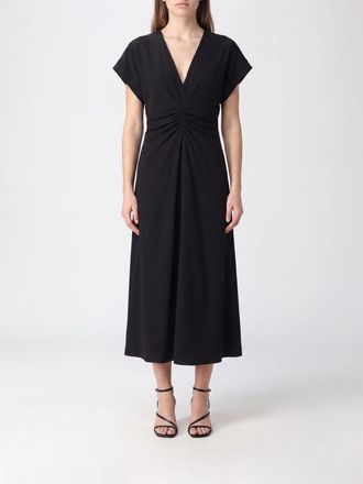 Alberta Ferretti Abito midi da cerimonia a ruota con scollo a V e spacco