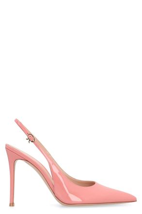 Gianvito Rossi Pink Solid Pointed Toe Pumps