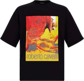 Roberto Cavalli T-shirt con grafica - Nero