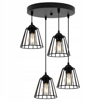 OEM L&aacute;mpara Colgante De Alambre Negro L&aacute;mpara De Aluminio Led Para Loft