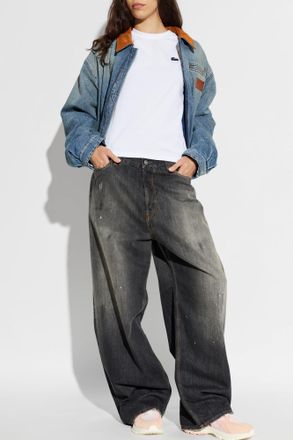 Lacoste T-shirt With Logo Patch, Womens, White