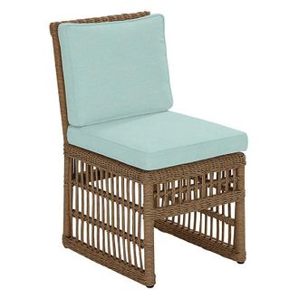 Ballard Designs Suzanne Kasler Harbour Side Chair 2-Piece Replacement Cushion Set - Canvas Spa - Ballard Designs
