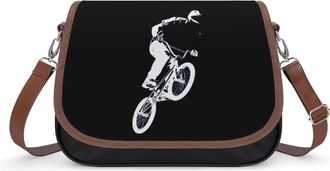 Generic BMX Bike Small Womens Crossbody Bags Shoulder Handbag with Adjustable Strap for Travel