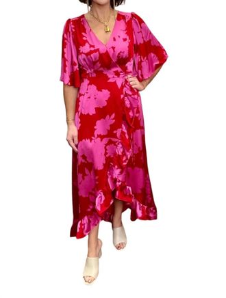 Sugarlips Afterglow Maxi Dress In Red/pink