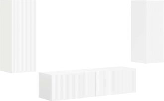 vidaXL Conjunto De Mueble De Tv 2 Uds. Madera De Ingenier&iacute;a Vidaxl