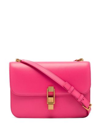 Saint Laurent Carr&eacute; leren schoudertas - Roze