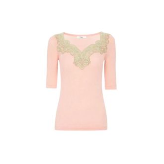 Chlo&eacute; V-neck Knitwear, female, Pink, Size: L Maille E26