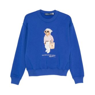 Polo Ralph Lauren Sweatshirts, female, Blue, Size: XS Island Flc-Knt Sweatshirt