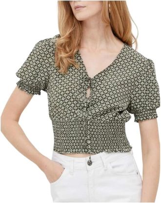 Pepe Jeans London Blouses - Dames - Blouses - Groen - M - Overhemden