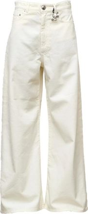 Sportmax Broeken, Dames, Wit, W26, Katoen, Wijde broek