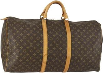 Louis Vuitton Pre-owned Weekend Bags, female, Brown, Size: ONE SIZE Pre-owned Vintage Canvas Weekend Bag