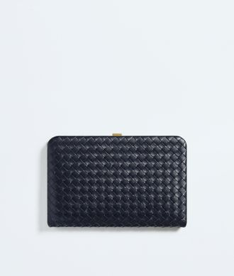 Bottega Veneta Mezzanotte Clutch - Blue - Woman - 100% Lambskin