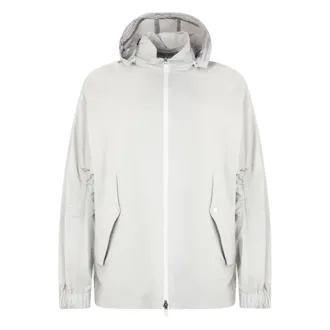 Herno Light Jackets, female, White, Size: XS Lightweight Jacket with Hood and Zip