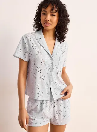 Twik Womens Broderie anglaise pyjama set