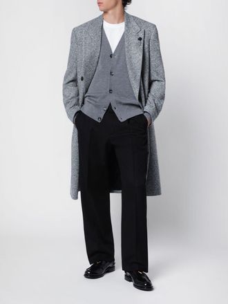 Lardini Cappotto lungo doppiopetto in pura lana vergine con rever a lancia