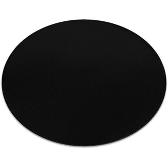 RugsX Rugsx - Alfombra De Lavado Moderna Lindo Circulo Negro, Antideslizante, Peluda Black Circulo 150 Cm