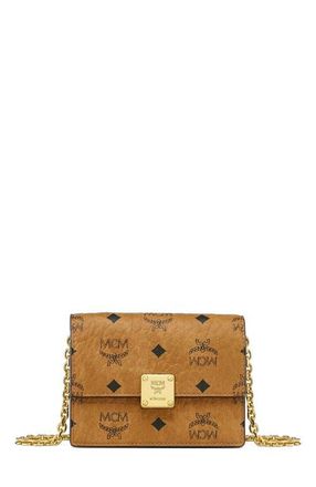 MCM Aren Chain Wallet in Visetos in Brown at Nordstrom
