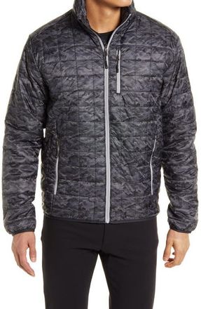 Cutter & Buck Rainier PrimaLoft Printed Jacket in Black at Nordstrom, Size Xxx-Large