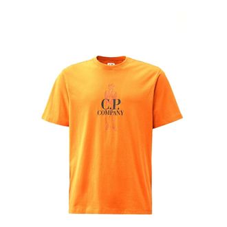 C.P. Company C.p. Company, Heren, Tops, Oranje, Maat: 3XL Katoen