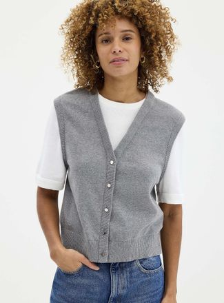 Contemporaine Womens Pure cotton overlaid vest