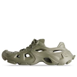Balenciaga HD Lace Up Cut Out Sneakers Olive Green 702421W3CES3500