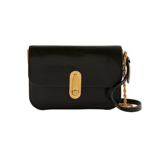 Ted Baker Kkaysa Gepolijste Kleine Zwarte Leren Crossbodytas