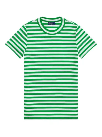Polo Ralph Lauren striped crew-neck T-shirt - women - Cotton - M - Green