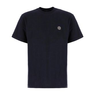 Stone Island Casual Katoenen T-shirt - Heren - T-shirts - Blauw - S - Katoen - Tops
