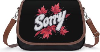 Generic Sorry Canada Crossbody Bags for Women Fashion Leather Shoulder Handbags With Adjustable Strap