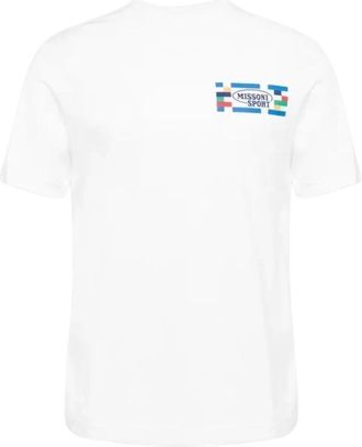Missoni Mens Missoni Short Sleeve T-Shirt White And Multicolor Heritage - Size: 38