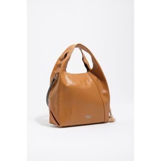 Bimba & Lola Leather Paper Bag in Toffee at Nordstrom