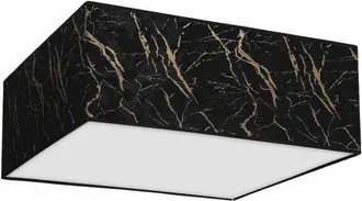 Milagro Lámpara de techo cuadrada senso negra/dorada 3xE27