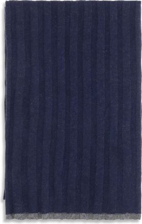 Brunello Cucinelli Mens Cashmere Scarf Navy (capra Hircus) Scarfs