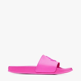 Jimmy Choo London Rubber Pool Slides with JC Monogram, Brand Size 40 ( US Size 10 )