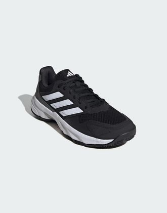 adidas Courtjam Control 3 Clay - Scarpe da tennis nero core/bianco nuvola/grigio