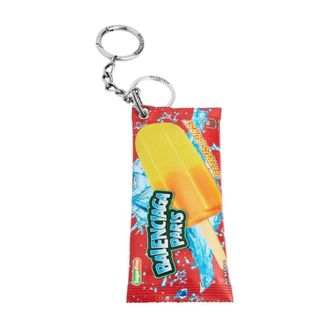 Balenciaga Keyrings, male, Red, Size: ONE SIZE Snack Pouch Keyring