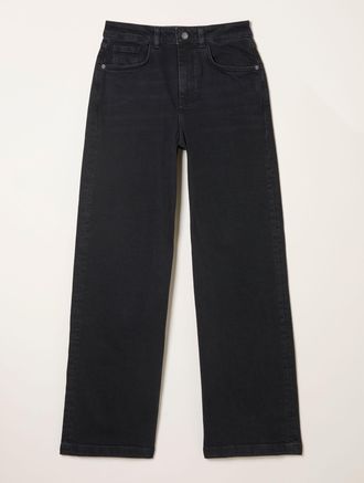 Fat Face FatFace Welling Black Wide Leg Jeans