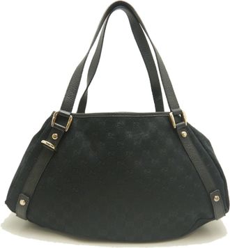 Gucci Black Gg Canvas Tote Bag (Pre-Owned)
