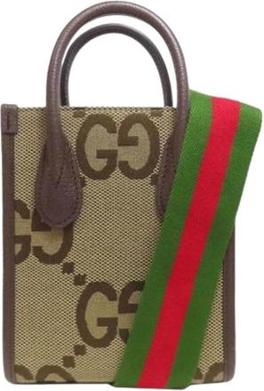 Gucci Pre-owned Tote Bags, female, Brown, Size: ONE SIZE Pre-owned Vintage Tote Bag