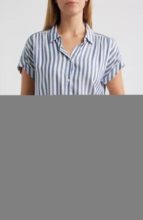 Beach Lunch Lounge Darby Short Sleeve Button-Up Shirt in Sailor Blue at Nordstrom, Size X-Large