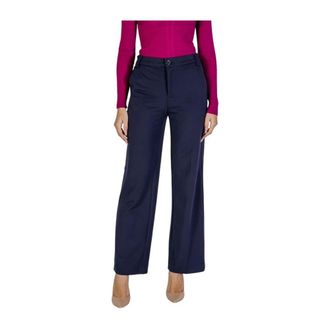 Street One Viscose Blend Dames Jeans & Broeken - Dames - Wijde Broeken - Blauw - 2XL L30 - Broeken