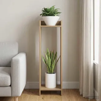 vidaXL Vidaxl Supporto Per Piante Rovere Artigianale 30 X 30 X 100 Cm